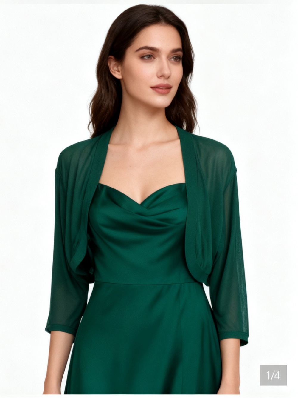 Forest Green Women’s Lightweight Bolero Cardigan